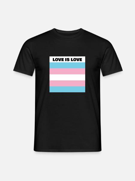 Drapeau LOVE IS LOVE TRANS - T-shirt homme - noir