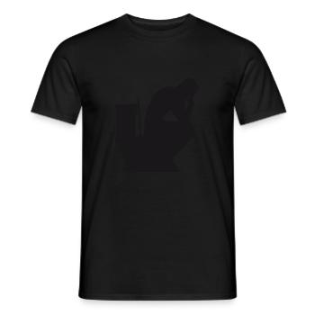 Penser travail Toilettes - T-shirt homme - noir - Devant - AI Model Male 178 light (178cm)
