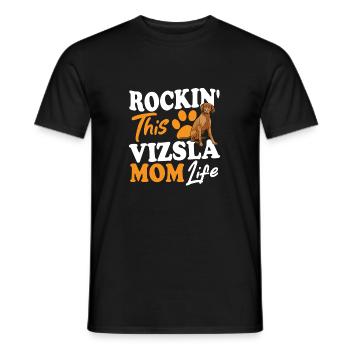Vizsla Training Mom Vizsla Hund Vizsla Grooming - Männer T-Shirt - Schwarz - Vorne - AI Model Male 178 light (178cm)