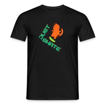 Just Skate Skateboard Cat - Men's T-Shirt - black - Front - AI Model Male 178 light (178cm)