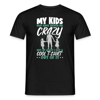 Kids Father's Day Dad Papa Birthday - Men's T-Shirt - black - Front - AI Model Male 178 light (178cm)