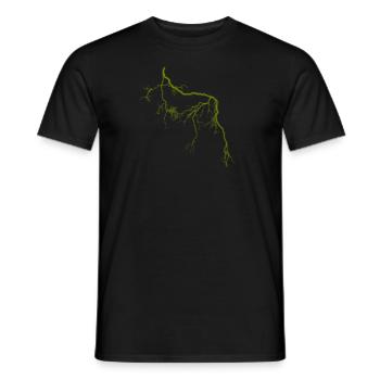 grüne blitze - Männer T-Shirt - Schwarz - Vorne - AI Model Male 178 light (178cm)