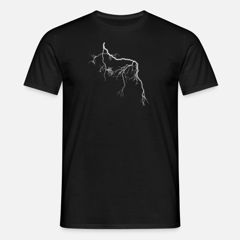 Lightning white - Men's T-Shirt - black