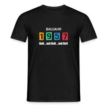 Baujahr 1957 - läuft und läuft und läuft - Männer T-Shirt - Schwarz - Vorne - AI Model Male 178 light (178cm)
