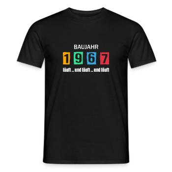 Baujahr 1967 - läuft und läuft und läuft - Männer T-Shirt - Schwarz - Vorne - AI Model Male 178 light (178cm)