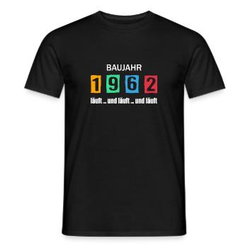 Baujahr 1962 - läuft und läuft und läuft - Männer T-Shirt - Schwarz - Vorne - AI Model Male 178 light (178cm)