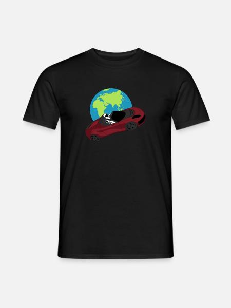 dans l’espace – Design inspiré de - T-shirt homme - noir