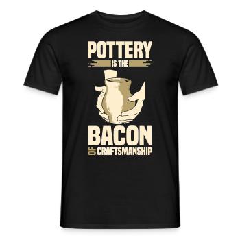 Make pottery - Men's T-Shirt - black - Front - AI Model Male 178 light (178cm)