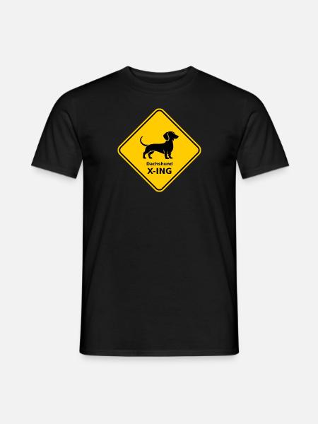 Shield "Dachshund X-ING" - Men's T-Shirt - black