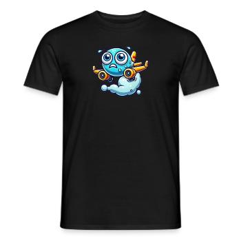 Happy plane ✈️😃 - Men's T-Shirt - black - Front - AI Model Male 178 light (178cm)