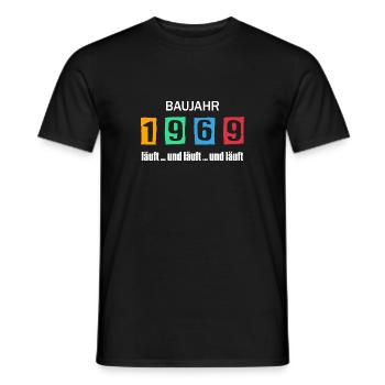 Baujahr 1969 - läuft und läuft und läuft - Männer T-Shirt - Schwarz - Vorne - AI Model Male 178 light (178cm)
