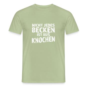 PUISSANCE DU TAMBOUR - T-shirt homme - vert sauge - Devant - AI Model Male 178 light (178cm)