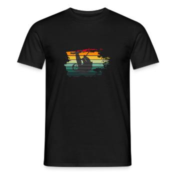 Retro Sloth Vintage Gift - Men's T-Shirt - black - Front - AI Model Male 178 light (178cm)
