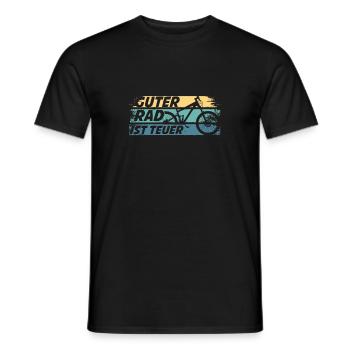 Guter Rad ist teuer MTB Fahrrad Geschenk - Männer T-Shirt - Schwarz - Vorne - AI Model Male 178 light (178cm)