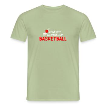 Basketballkorb Rucksack Basketball Court Geschenk - Männer T-Shirt - Sage - Vorne - AI Model Male 178 light (178cm)