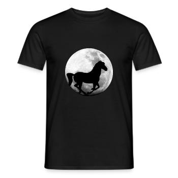 Cheval Pleine Lune Chevaux - T-shirt homme - noir - Devant - AI Model Male 178 light (178cm)
