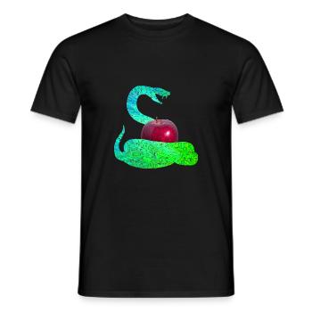 schlange e 5 - Männer T-Shirt - Schwarz - Vorne - AI Model Male 178 light (178cm)
