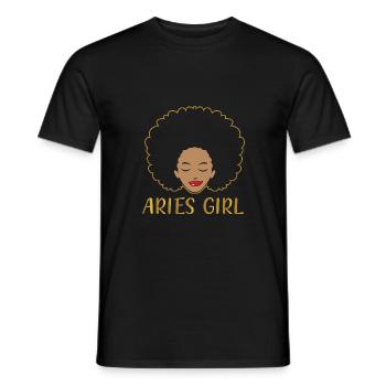 Sternzeichen Widder - Männer T-Shirt - Schwarz - Vorne - AI Model Male 178 light (178cm)