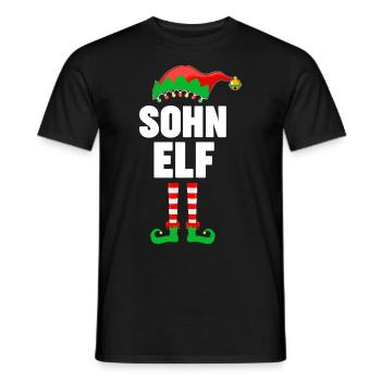 Weinachten Weihnachtself Sohn Elf Elfen - Männer T-Shirt - Schwarz - Vorne - AI Model Male 178 light (178cm)