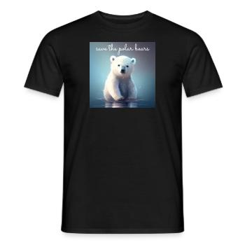 save the polar bears - Männer T-Shirt - Schwarz - Vorne - AI Model Male 178 light (178cm)