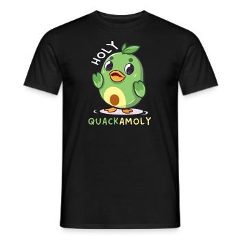 Avocat Saint Quackamoly Vegan Duck Fun - T-shirt homme - noir - Devant - AI Model Male 178 light (178cm)