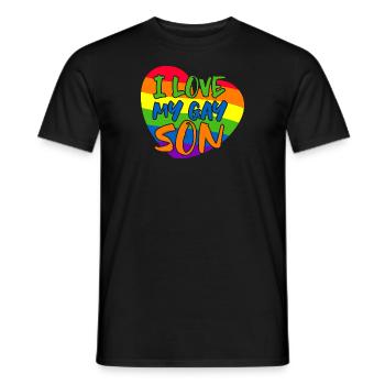 J’aime mes parents LGBT de fils gays - T-shirt homme - noir - Devant - AI Model Male 178 light (178cm)