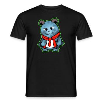 Cute Creepy Monster Zombie Horror Teddy Bear - Men's T-Shirt - black - Front - AI Model Male 178 light (178cm)