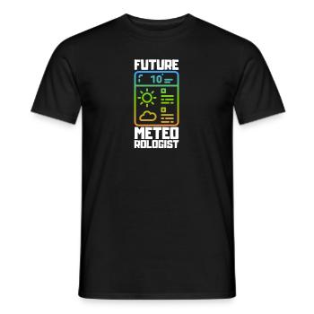 Meteorologie Wortspiel Für Meteorologe - Männer T-Shirt - Schwarz - Vorne - AI Model Male 178 light (178cm)
