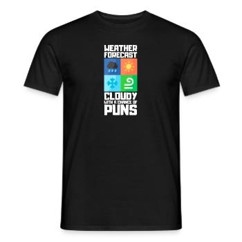 Meteorologie Wortspiel Für Meteorologe Ich Sehe - Männer T-Shirt - Schwarz - Vorne - AI Model Male 178 light (178cm)
