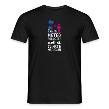 Meteorologie Wortspiel Für Meteorologe Ich Sehe - Männer T-Shirt - Schwarz - Vorne - AI Model Male 178 light (178cm)
