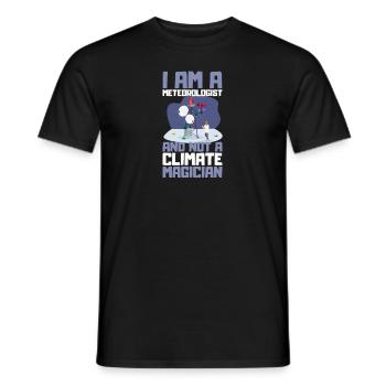 Meteorologie Wortspiel Für Meteorologe - Männer T-Shirt - Schwarz - Vorne - AI Model Male 178 light (178cm)