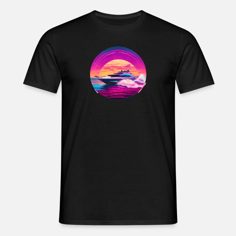 Wunderschönes Speedboot Design - Männer T-Shirt - Schwarz