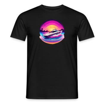 Merveilleux design de bateau - T-shirt homme - noir - Devant - AI Model Male 178 light (178cm)