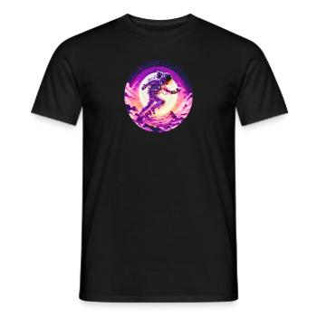 Beautiful Astronaut Sunset Design - Men's T-Shirt - black - Front - AI Model Male 178 light (178cm)