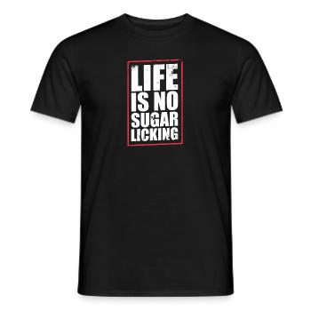 Denglish saying - Men's T-Shirt - black - Front - AI Model Male 178 light (178cm)