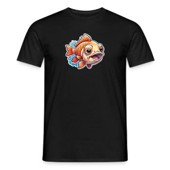 Poissons rouges étonnés - T-shirt homme - noir - Devant - AI Model Male 178 light (178cm)