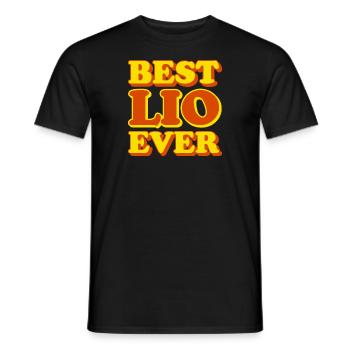 Funny gift with first name Lio - Men's T-Shirt - black - Front - AI Model Male 178 light (178cm)