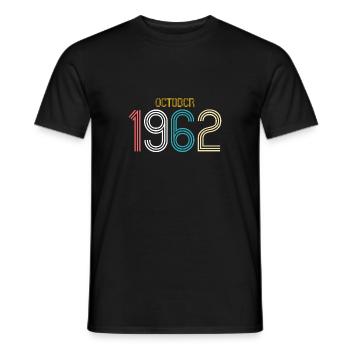 Octobre 1962 - Cadeau du 60e anniversaire. Légende. - T-shirt homme - noir - Devant - AI Model Male 178 light (178cm)