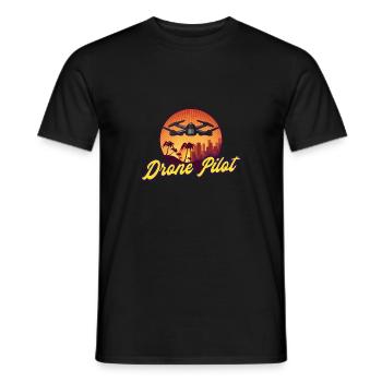 Cadeau de pilote de drone drone - T-shirt homme - noir - Devant - AI Model Male 178 light (178cm)
