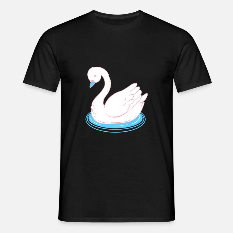 Trans Pride Schwan - Männer T-Shirt - Schwarz