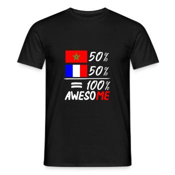 Moitié Français Marocain - Männer T-Shirt - Schwarz - Vorne - AI Model Male 178 light (178cm)