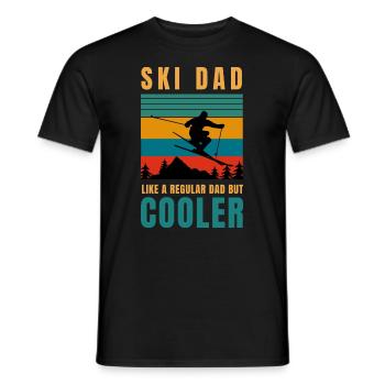 Ski Papa wie normaler Papa, aber cooler - Männer T-Shirt - Schwarz - Vorne - AI Model Male 178 light (178cm)