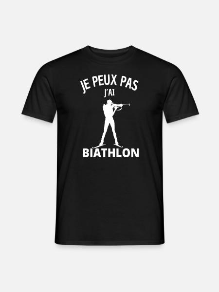 Je peux j´ai Biathlon - T-shirt homme - noir