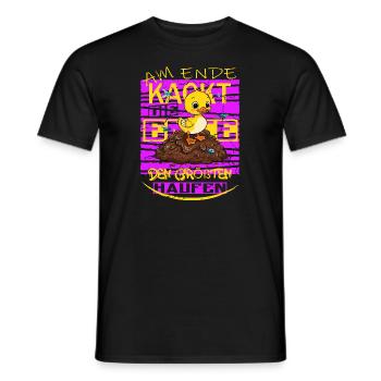 Caca de canard ! - T-shirt homme - noir - Devant - AI Model Male 178 light (178cm)
