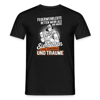 Feuerwehr Feuerwehrmann Feuerwehrfrau Träume - Männer T-Shirt - Schwarz - Vorne - AI Model Male 178 light (178cm)