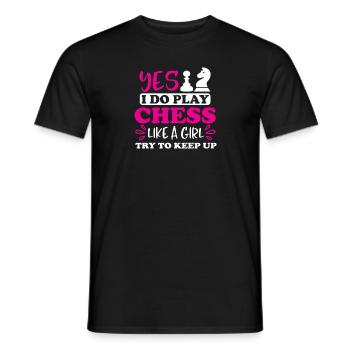 échecs - T-shirt homme - noir - Devant - AI Model Male 178 light (178cm)