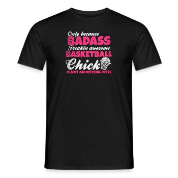 Basketball Girl Mädchen Geschenk Sport Teamshirt - Männer T-Shirt - Schwarz - Vorne - AI Model Male 178 light (178cm)