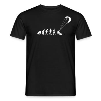 Evolution kite-surf - Männer T-Shirt - Schwarz - Vorne - AI Model Male 178 light (178cm)