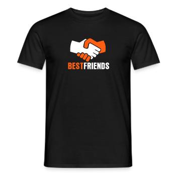 Best Friends Gift for best friend friend - Men's T-Shirt - black - Front - AI Model Male 178 light (178cm)