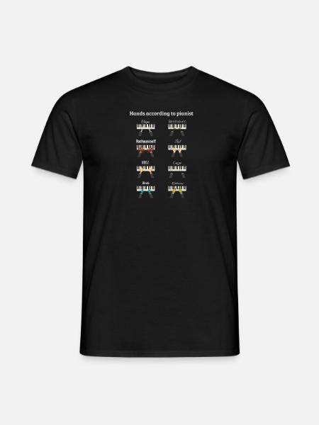 Cadeau de musicien étudiant professeur de piano drôle - T-shirt homme - noir